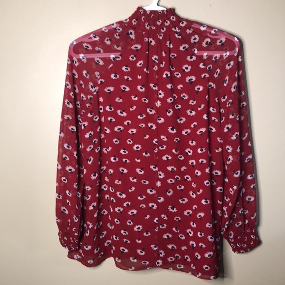 Madewell sheer mock neck blouse - Picture 6 of 6